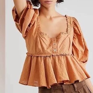 Free People. Leave it to me babydoll Top